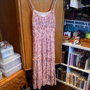 Elegant Pink Floral Dress